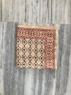 Hand Block Printed Cotton Bandana: Natural Dye Neckerchief - Made in India