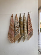 Set of 10 hand printed bandana,Neckkerchief,Handkerchief, made with natural colours gift item