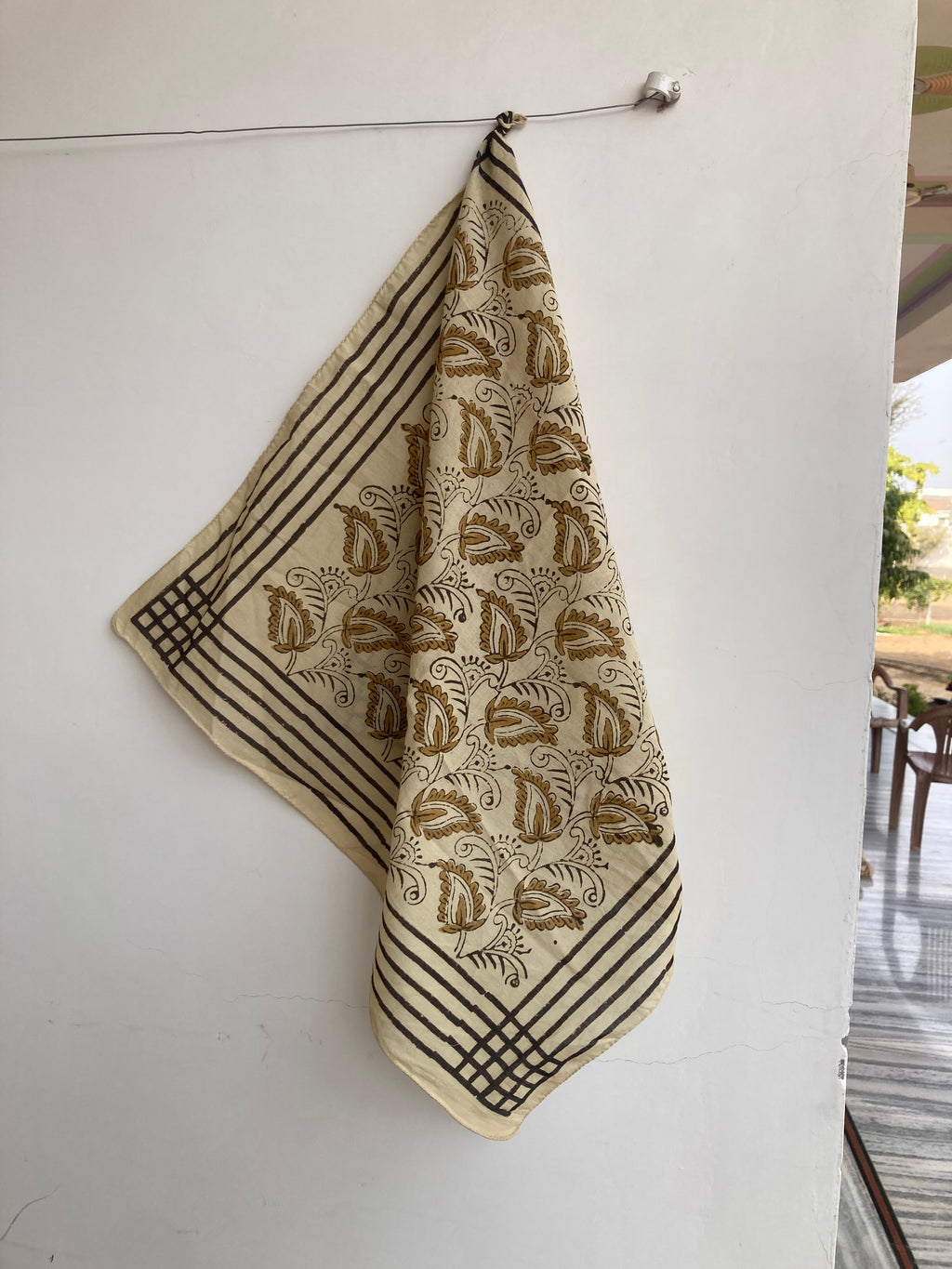 Set of 10 hand printed bandana,Neckkerchief,Handkerchief, made with natural colours gift item