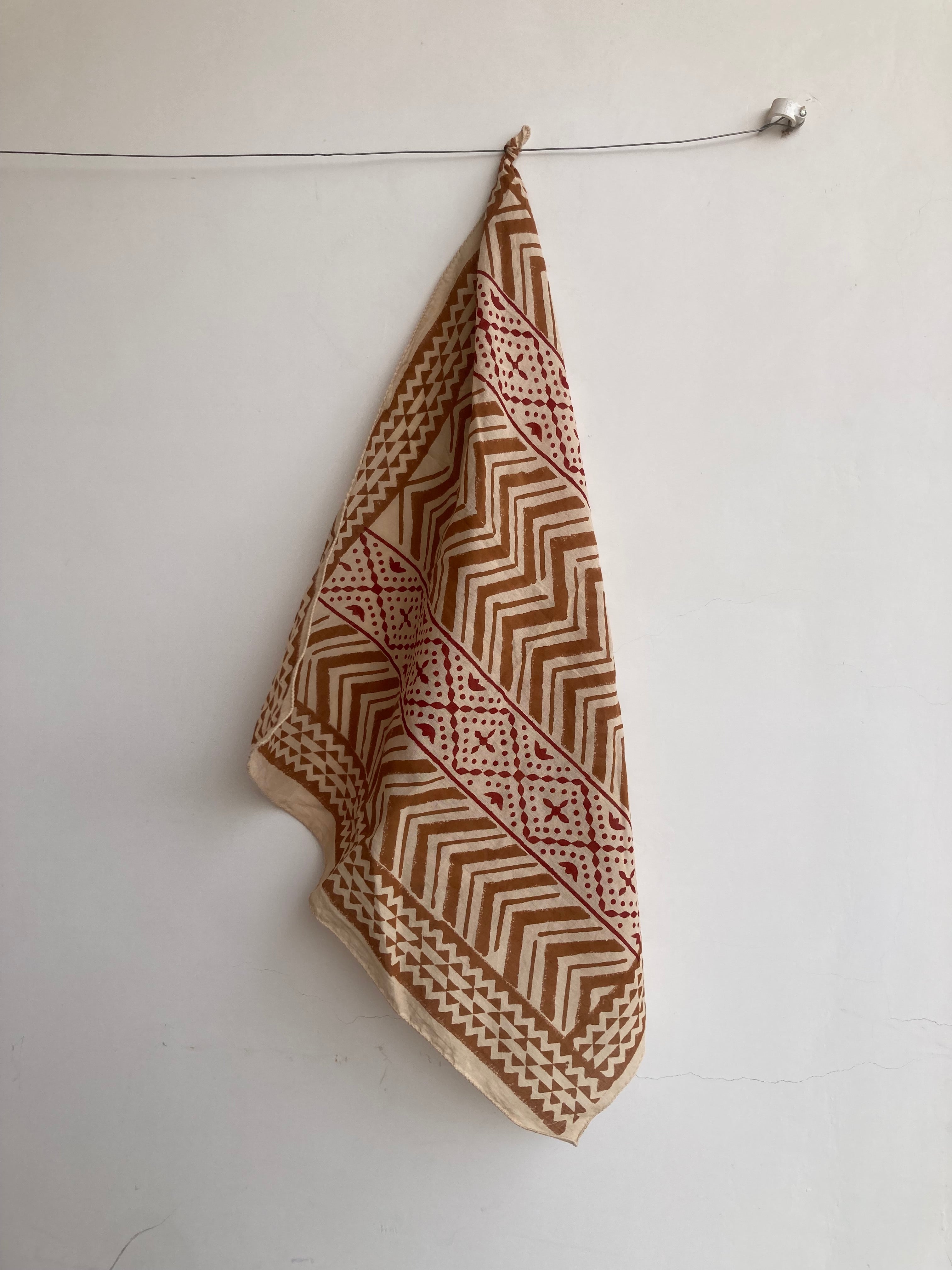 Set of 10 hand printed bandana,Neckkerchief,Handkerchief, made with natural colours gift item