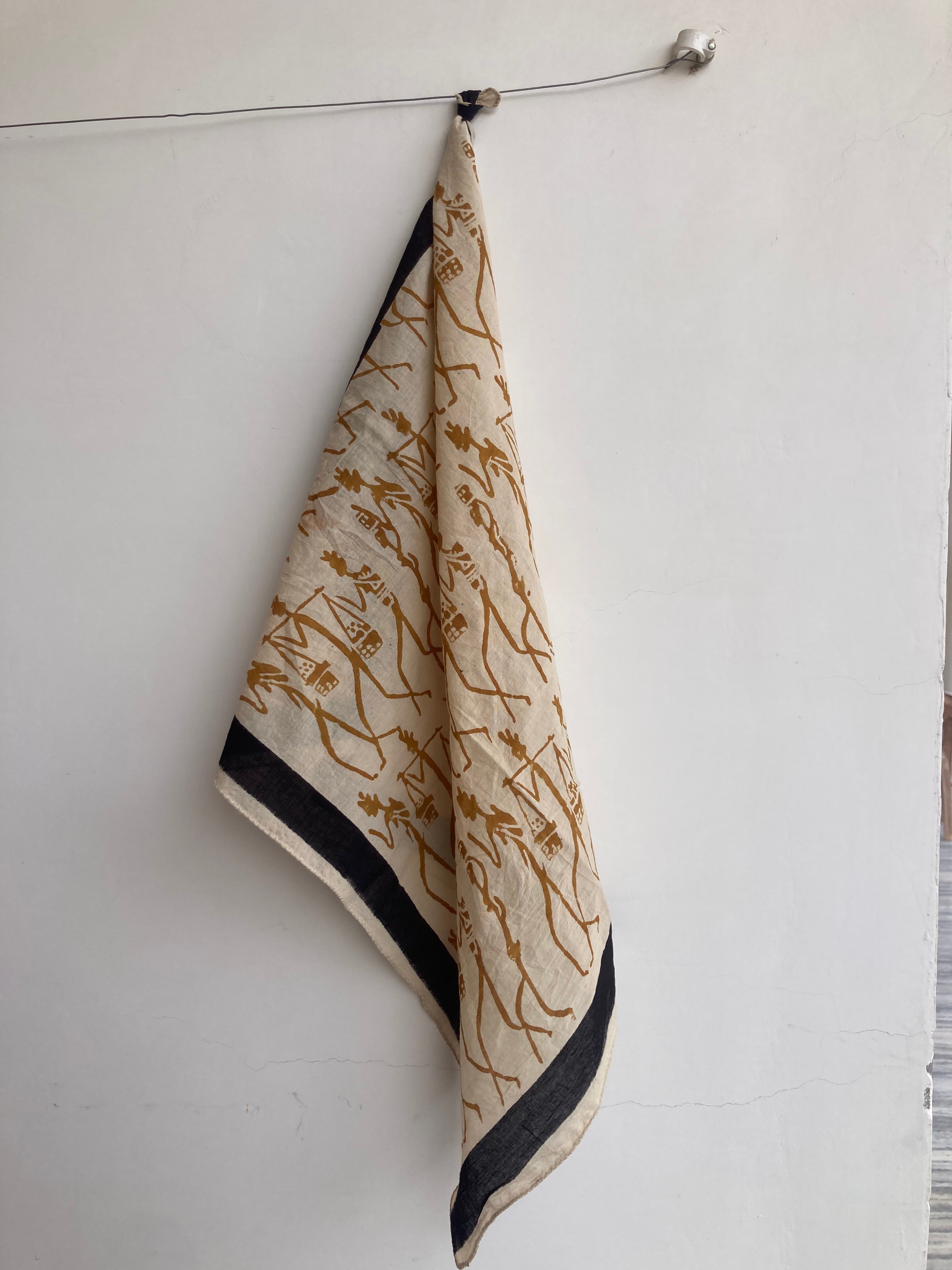 Set of 10 hand printed bandana,Neckkerchief,Handkerchief, made with natural colours gift item