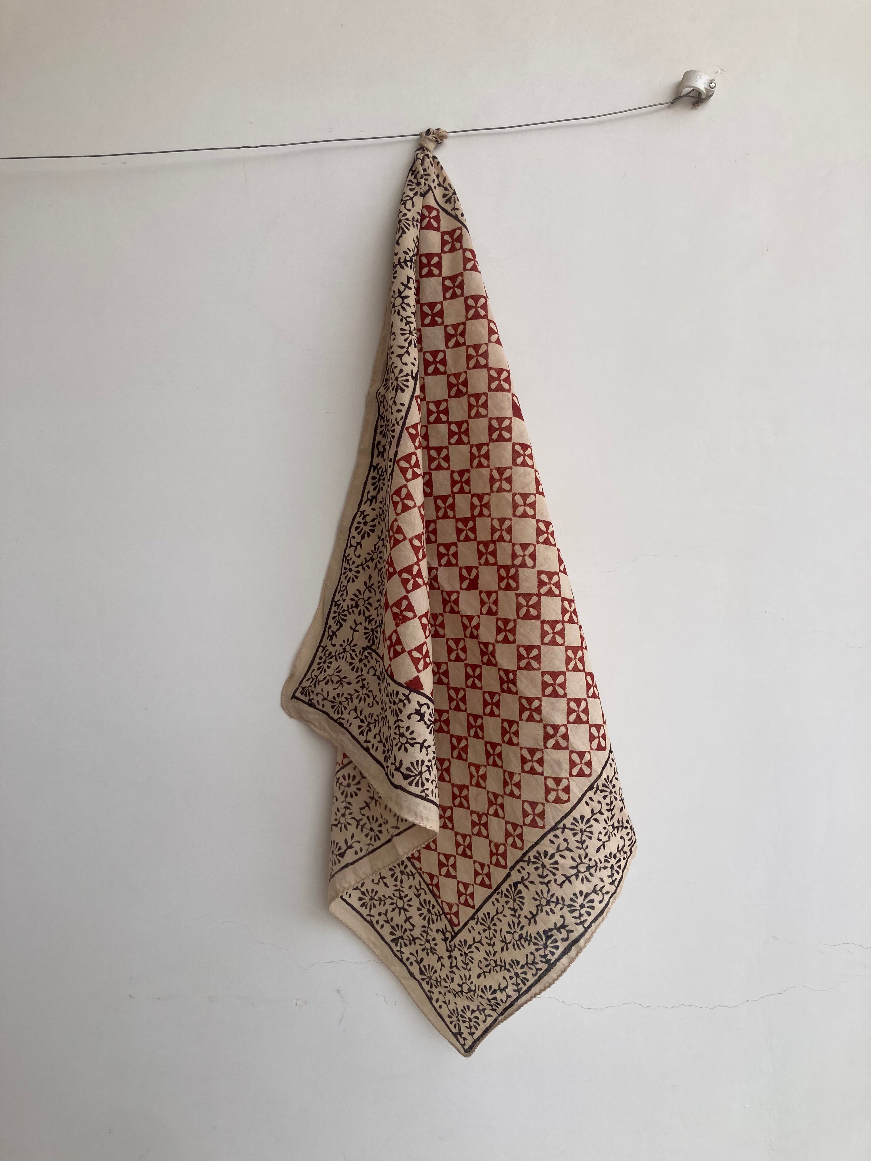 Set of 10 hand printed bandana,Neckkerchief,Handkerchief, made with natural colours gift item