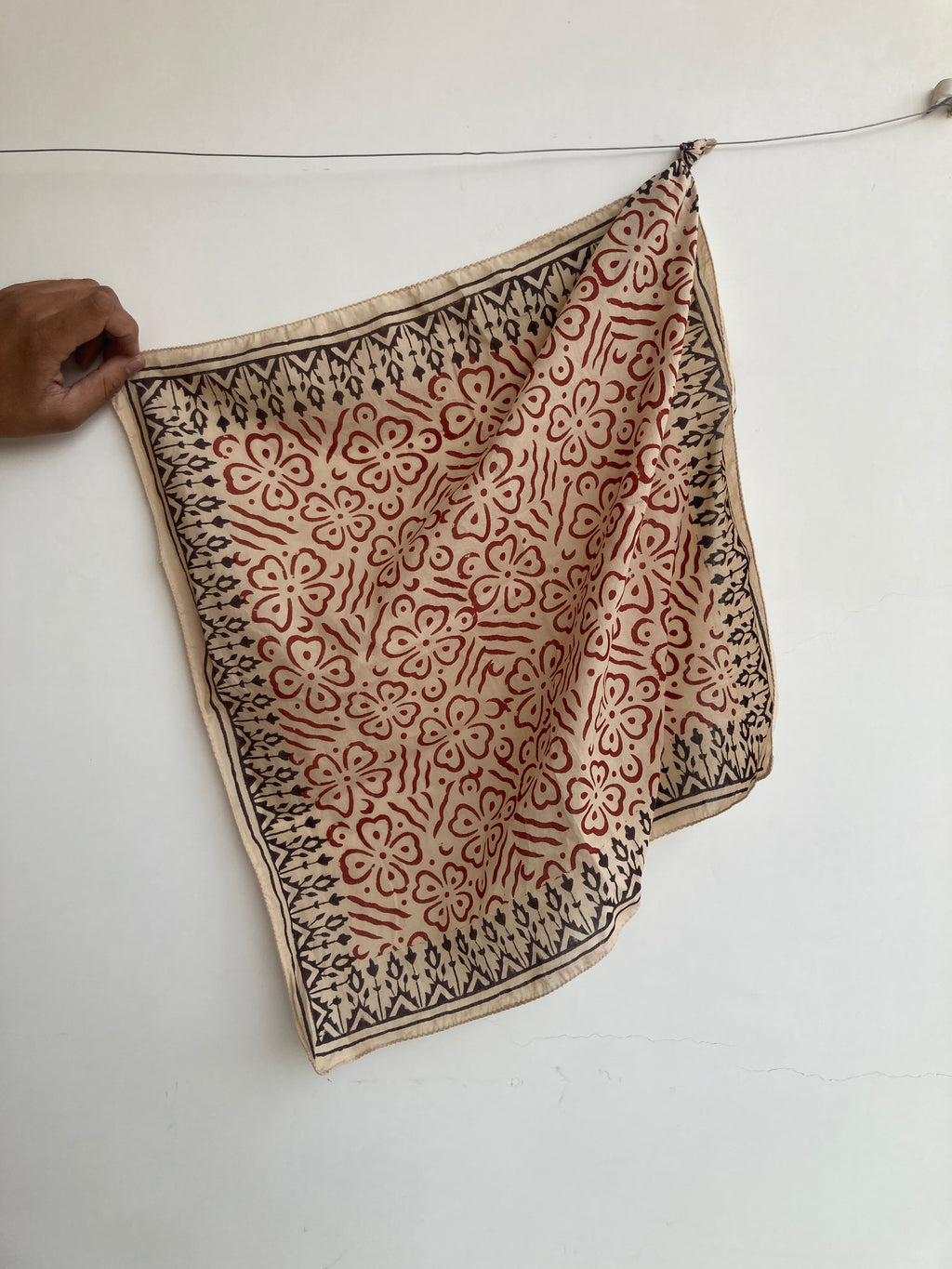 Set of 10 hand printed bandana,Neckkerchief,Handkerchief, made with natural colours gift item