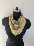 Hand Block Printed Cotton Bandana: Natural Dye Neckerchief - Made in India