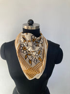 Hand Block Printed Cotton Bandana: Natural Dye Neckerchief - Made in India