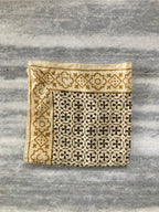 Hand Block Printed Cotton Bandana: Natural Dye Neckerchief - Made in India