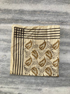 Hand Block Printed Cotton Bandana: Natural Dye Neckerchief - Made in India