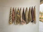Set of 10 Organic Cotton Bandana, Hand Block Print Neckerchief