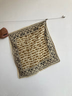 Hand Block Printed Cotton Bandana: Natural Dye Neckerchief - Made in India