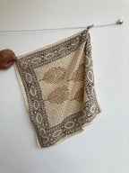 Hand Block Printed Cotton Bandana: Natural Dye Neckerchief - Made in India