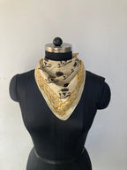 Hand Block Printed Cotton Bandana: Natural Dye Neckerchief - Made in India