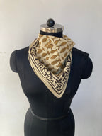 Hand Block Printed Cotton Bandana: Natural Dye Neckerchief - Made in India