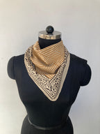 Hand Block Printed Cotton Bandana: Natural Dye Neckerchief - Made in India
