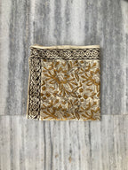Hand Block Printed Cotton Bandana: Natural Dye Neckerchief - Made in India