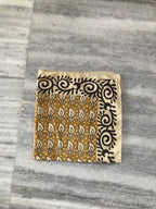 Hand Block Printed Cotton Bandana: Natural Dye Neckerchief - Made in India