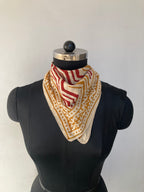 Hand Block Printed Cotton Bandana: Natural Dye Neckerchief - Made in India