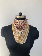 Hand Block Printed Cotton Bandana: Natural Dye Neckerchief - Made in India