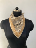 Hand Block Printed Cotton Bandana: Natural Dye Neckerchief - Made in India