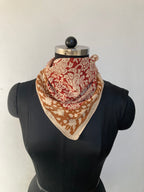 Hand Block Printed Cotton Bandana: Natural Dye Neckerchief - Made in India