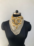 Hand Block Printed Cotton Bandana: Natural Dye Neckerchief - Made in India