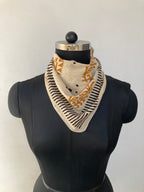 Hand Block Printed Cotton Bandana: Natural Dye Neckerchief - Made in India