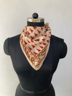Hand Block Printed Cotton Bandana: Natural Dye Neckerchief - Made in India