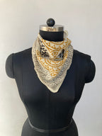 Hand Block Printed Cotton Bandana: Natural Dye Neckerchief - Made in India