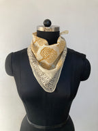 Hand Block Printed Cotton Bandana: Natural Dye Neckerchief - Made in India