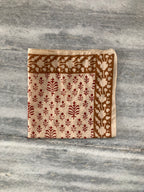 Hand Block Printed Cotton Bandana: Natural Dye Neckerchief - Made in India
