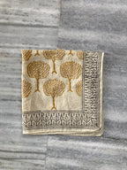 Hand Block Printed Cotton Bandana: Natural Dye Neckerchief - Made in India