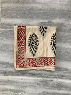 Hand Block Printed Cotton Bandana: Natural Dye Neckerchief - Made in India
