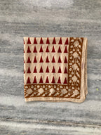 Hand Block Printed Cotton Bandana: Natural Dye Neckerchief - Made in India