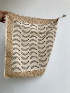 Hand Block Printed Cotton Bandana: Natural Dye Neckerchief - Made in India