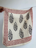 Hand Block Printed Cotton Bandana: Natural Dye Neckerchief - Made in India