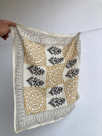 Hand Block Print Cotton Bandanas - Set of 10, Natural Dye