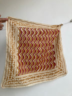 Hand Block Print Cotton Bandanas - Set of 10, Natural Dye