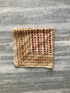 Hand Block Printed Cotton Bandana: Natural Dye Neckerchief - Made in India