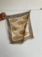 Hand Block Print Cotton Bandanas - Set of 10, Natural Dye