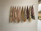 Hand Block Print Cotton Bandanas - Set of 10, Natural Dye
