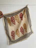 Hand Block Print Cotton Bandanas - Set of 10, Natural Dye