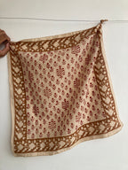 Hand Block Print Cotton Bandanas - Set of 10, Natural Dye