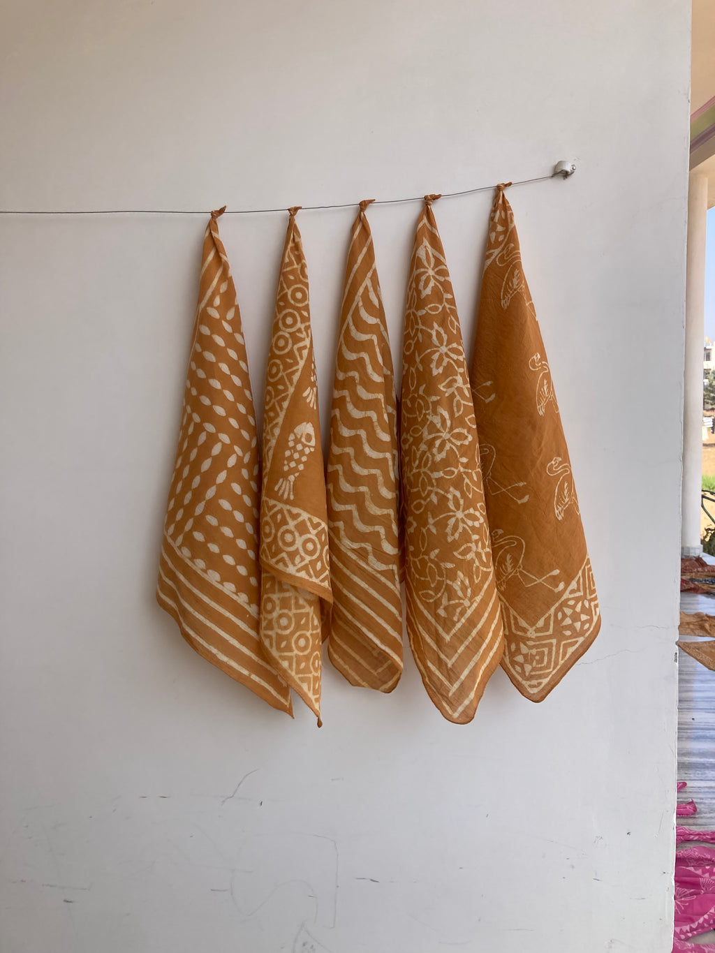 bandana,Neckkerchief,Handkerchief,Necktie made with natural colours gift item
