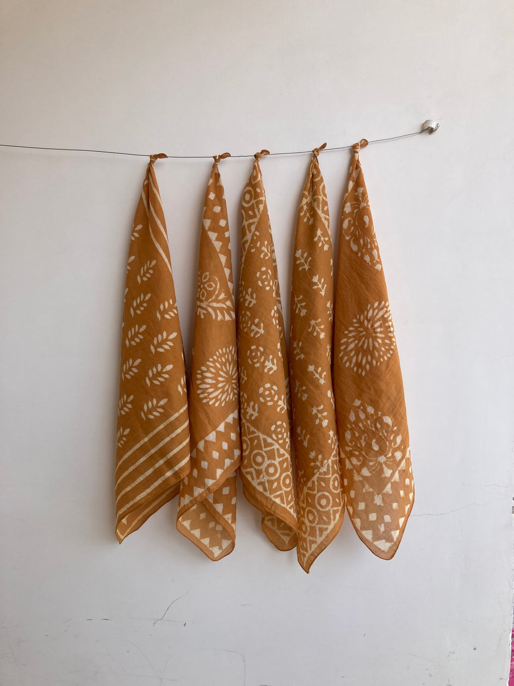 bandana,Neckkerchief,Handkerchief,Necktie made with natural colours gift item