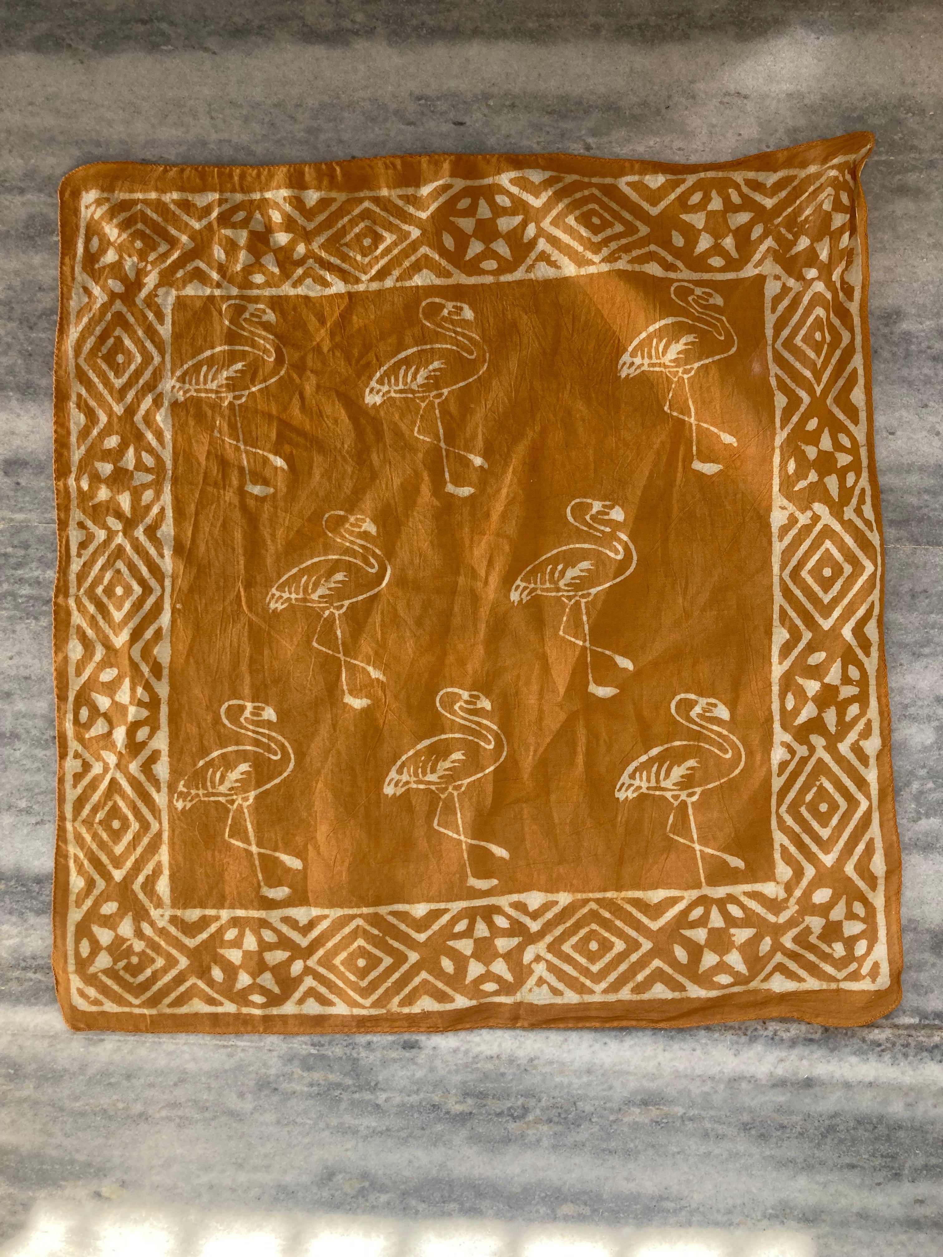 bandana,Neckkerchief,Handkerchief,Necktie made with natural colours gift item