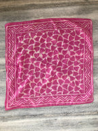A set of 10 bandanas,Block Print Cotton Bandana Set: Geometric Neckerchief (21x21" Inch)
