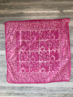 A set of 10 bandanas,Block Print Cotton Bandana Set: Geometric Neckerchief (21x21" Inch)
