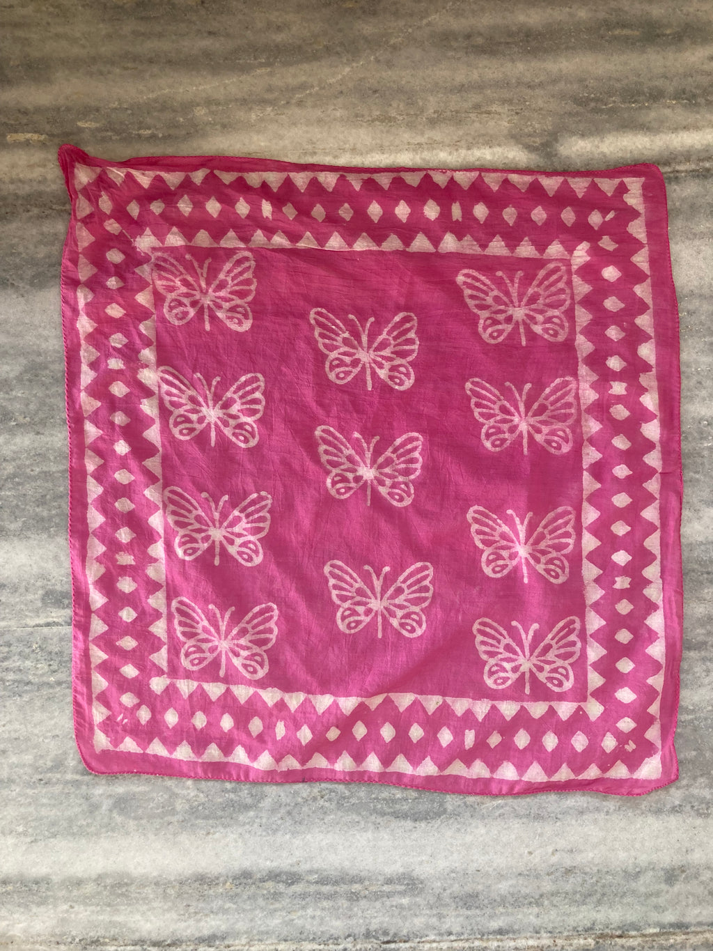 A set of 10 bandanas,Block Print Cotton Bandana Set: Geometric Neckerchief (21x21" Inch)