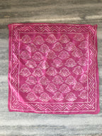 A set of 10 bandanas,Block Print Cotton Bandana Set: Geometric Neckerchief (21x21" Inch)