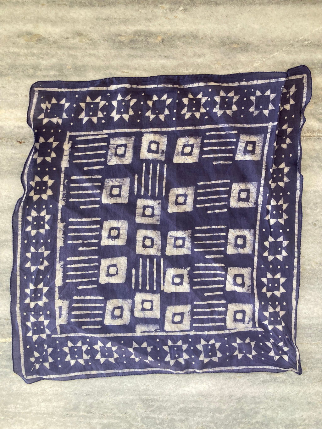 Hand Block Print Cotton Bandana Set of 10: Ethical Neckerchief, Hair Scarf