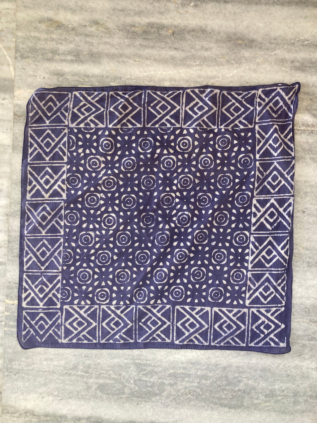 Hand Block Print Cotton Bandana Set of 10: Ethical Neckerchief, Hair Scarf